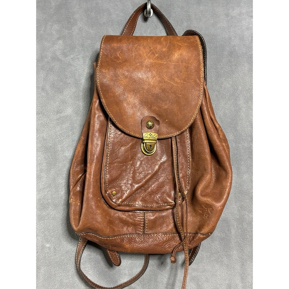 Patricia Nash Small Leather Backpack Shoulder Bag With Lock And Key Boho